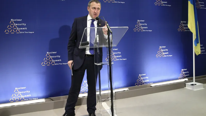 Andrij Deščycja na summitu v Haagu