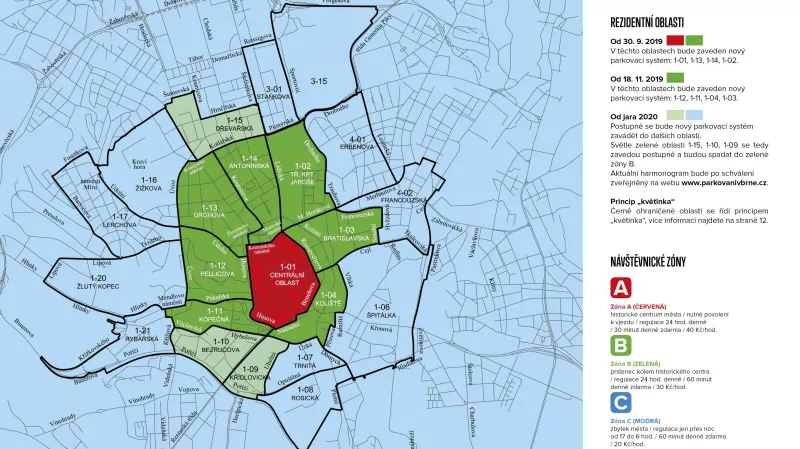Mapa rezidentního parkování