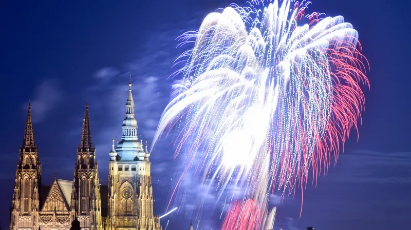 Pražský novoroční ohňostroj 2018