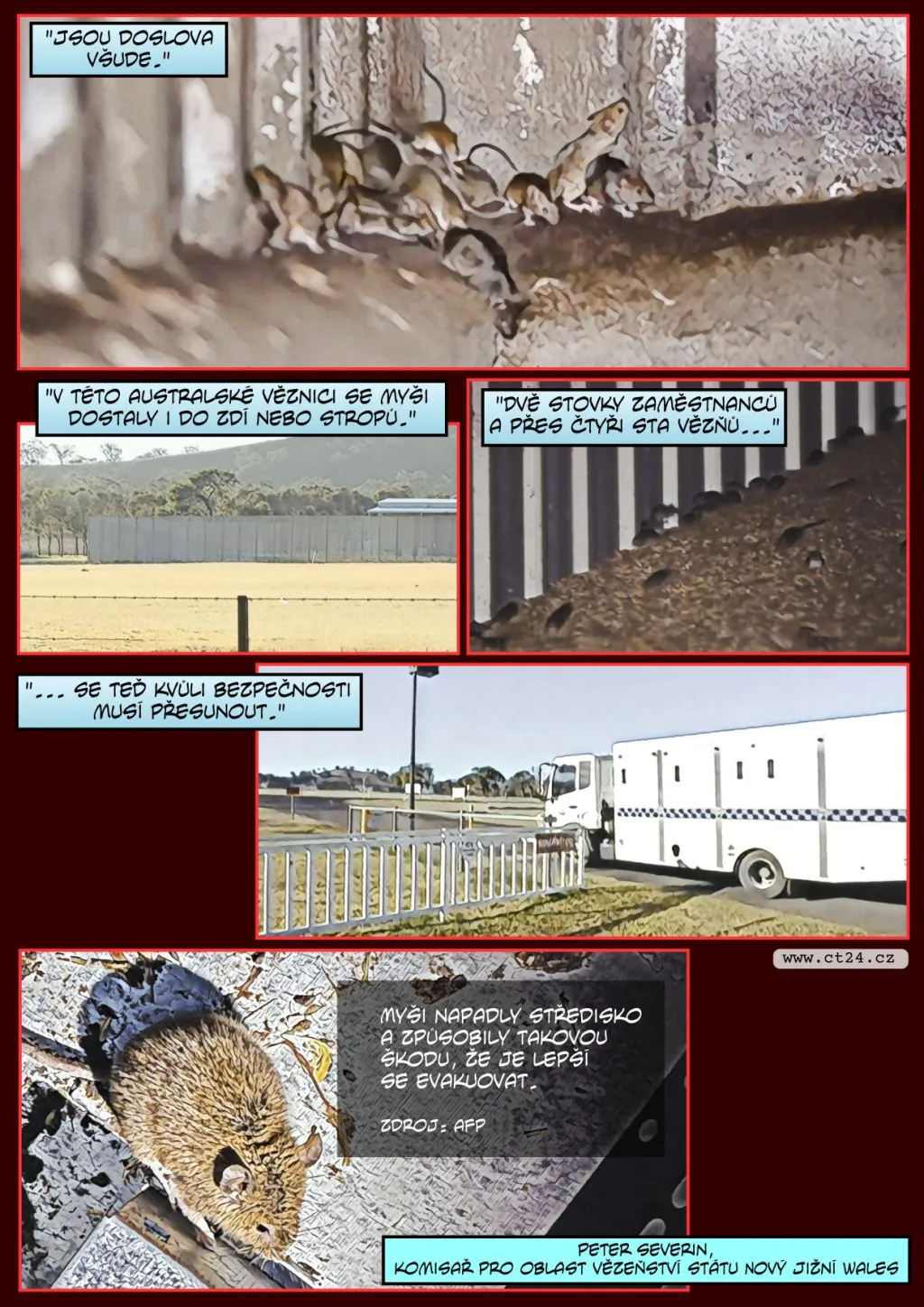 Záplava myší vyhnala v Austrálii vězně i jejich dozorce. Hlodavci poničili bezpečnostní systém