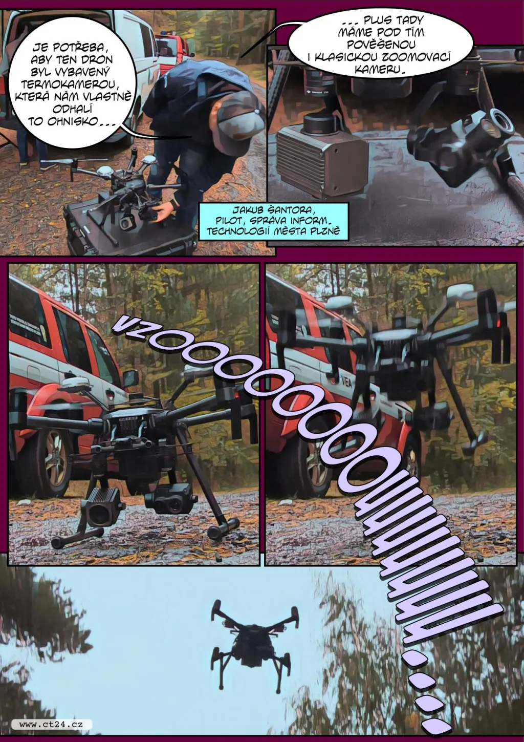 Hasiči v Plzni začali jako první používat při záchraně drony