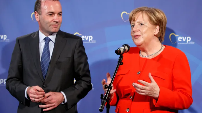 Manfred Weber a Angela Merkelová