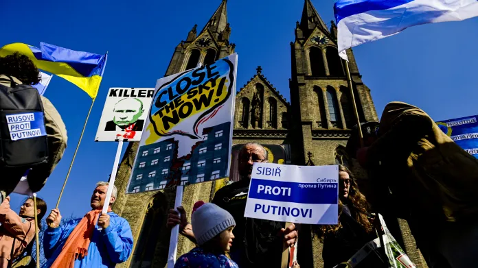Protest Rusů žijících v Česku