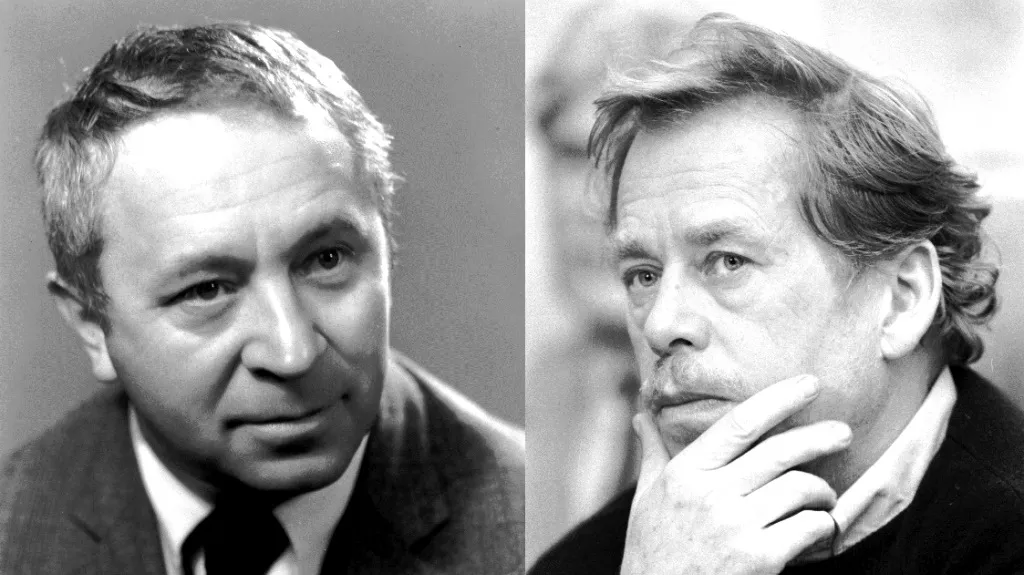 Miroslav Horníček a Václav Havel