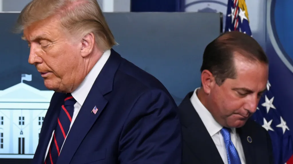 Donald Trump a Alex Azar