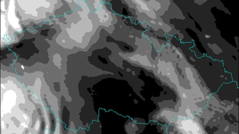 Výhled oblačnosti na pátek