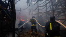 Zničený hobbymarket v Charkově