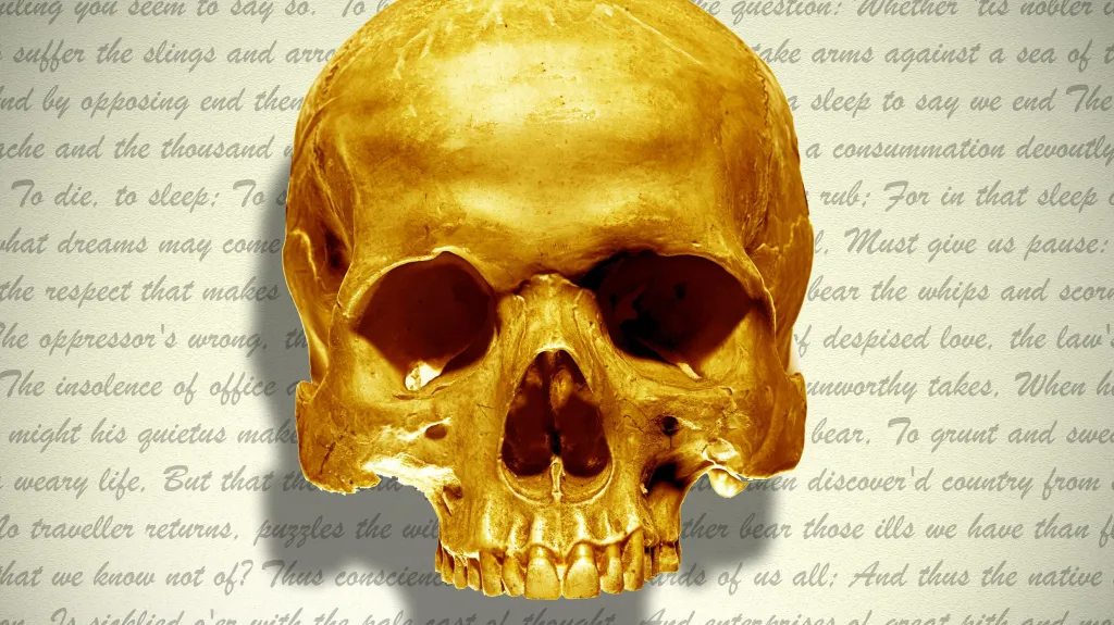 Plakát k přednášce Martina Hilského: Hamlet