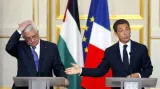 Mahmúd Abbás a Nicolas Sarkozy