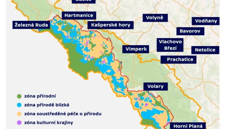 Zonace Národního parku Šumava