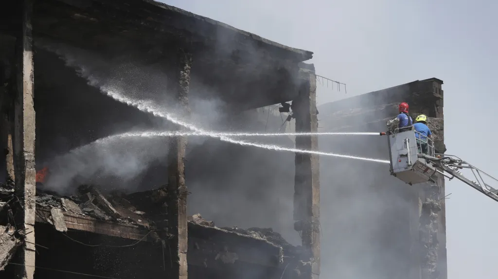 Obchodní centrum Surmalu v Jerevanu po výbuchu