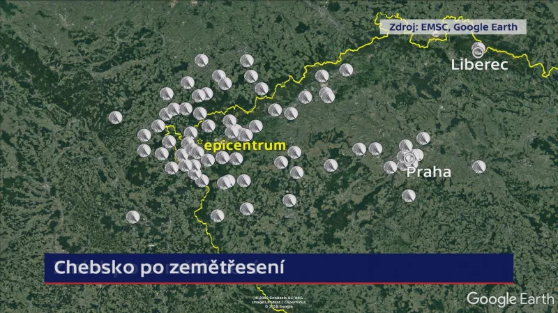 Kde byly cítit otřesy