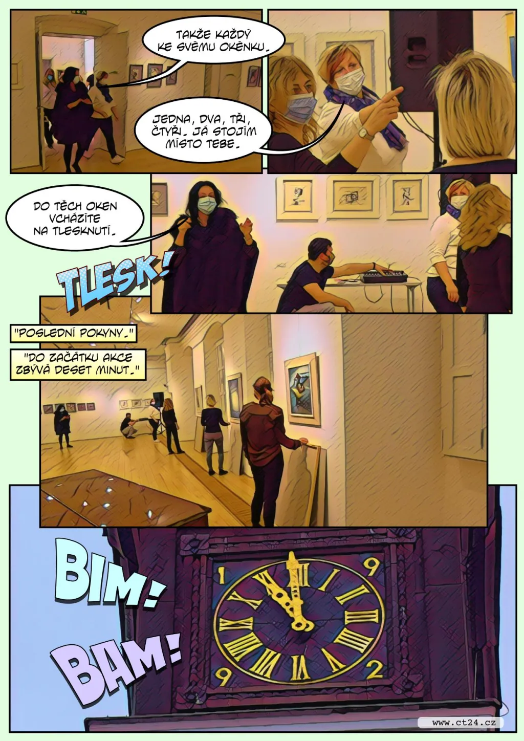 Umění viditelné přímo z ulice. Netradiční vernisáž ve Vysokém Mýtě představovala obrazy z oken galerie