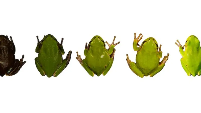 Srovnání odstínů rosniček v Černobylu a okolí