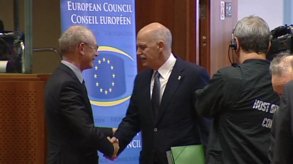 Herman Van Rompuy a řecký premiér Jorgos Papandreu