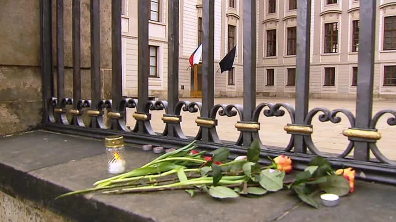 Václav Havel - pietní místo na Hradě