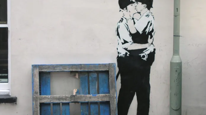 Banksyho graffiti v Brightonu