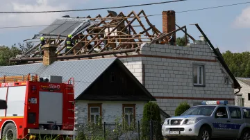 Následky dopadu ruských dronů v Polsku
