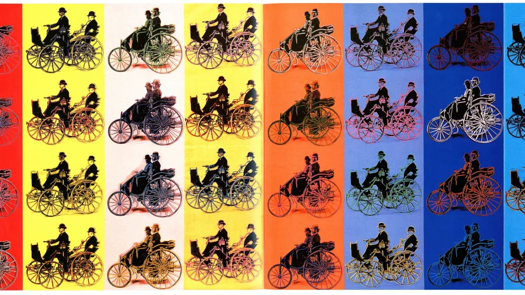Andy Wahol / Daimler Motorkutsche a Benz Patent-Motorwagen, 1987