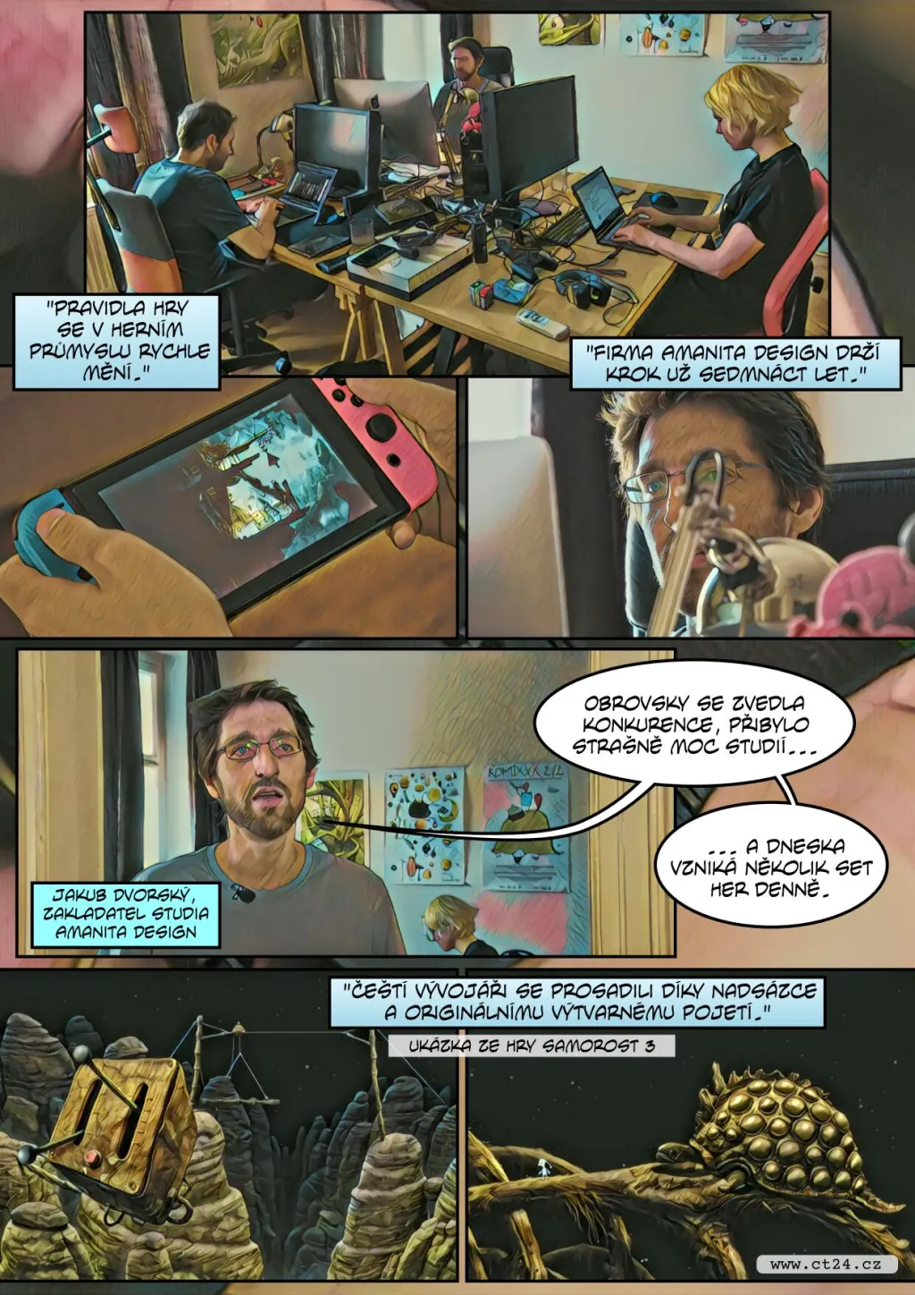 Stíny dětského pokoje v počítačové hře