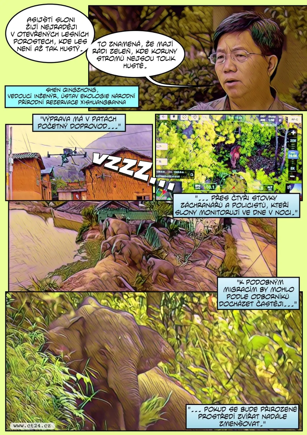 Sloní stádo je v Číně na cestě