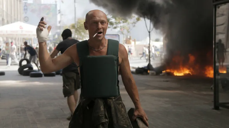 Boje o barikády v Kyjevě