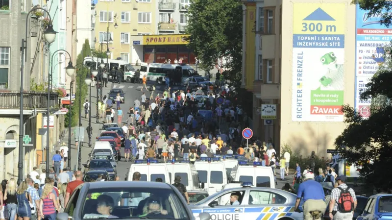 Demonstrace ve Varnsdorfu