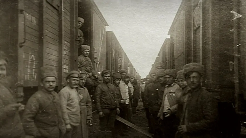 Vojenské jednotky při přesunu přes Sibiř