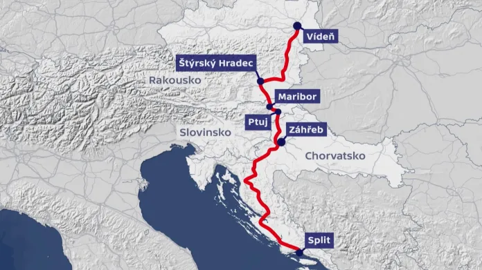 Nejčastější trasa do Chorvatska