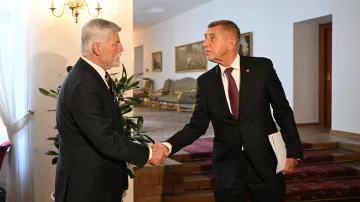 Prezident Petr Pavel přijal premiéra Andreje Babiše (ANO)