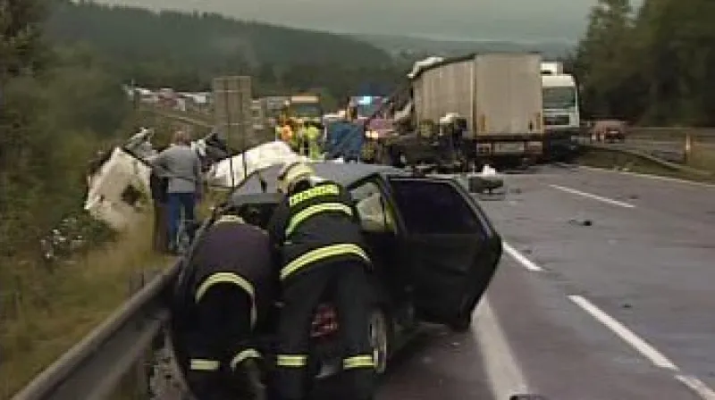 Zásah hasičů na D1