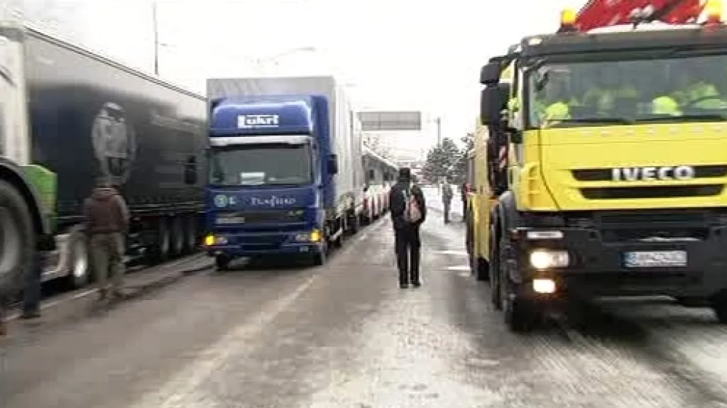 Kamiony blokují bratislavské ulice