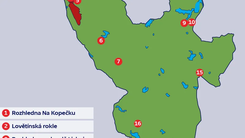 CHKO Železné hory – vybrané turistické cíle a výlety