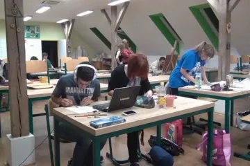 Noc v knihovně a noční malování na Gymnáziu Příbram