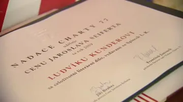 Ocenění Nadace Charty 77 pro Ludvíka Kunderu