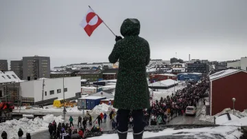 Protesty v hlavním městě Grónska Nuuk