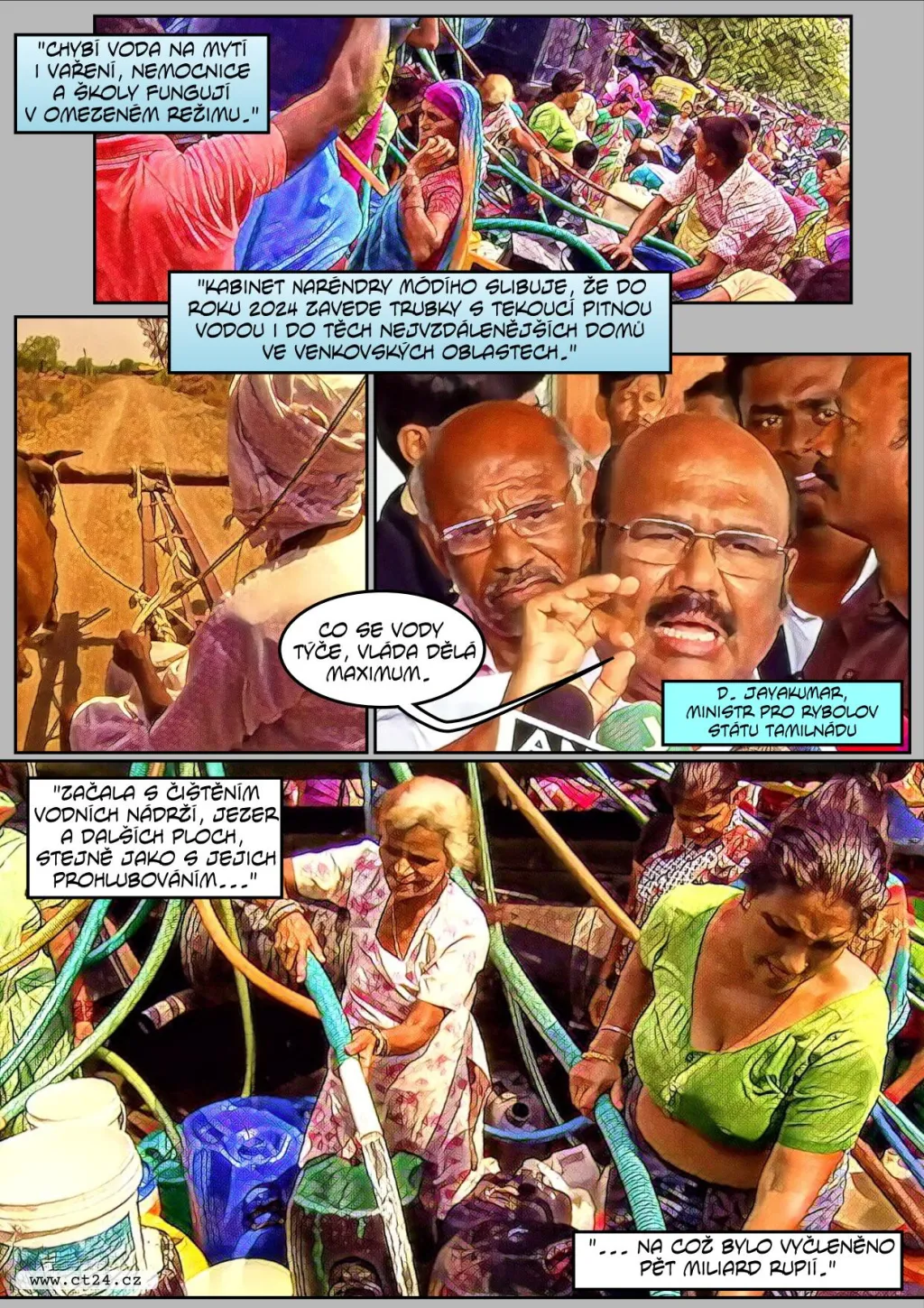 Komiks: Indie čelí nedostatku vody