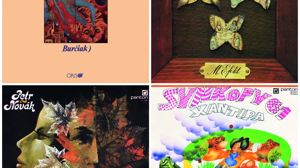 Původní obaly nahrávek z kompilace Art Rock Line 1971–1985