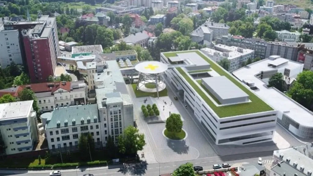 Vizualizace vznikajícího Centra urgentní medicíny Krajské nemocnice Liberec