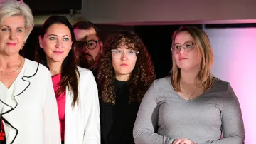 Poslankyně hnutí STAN, zleva Věra Kovářová, Michaela Opltová a Julie Smejkalová