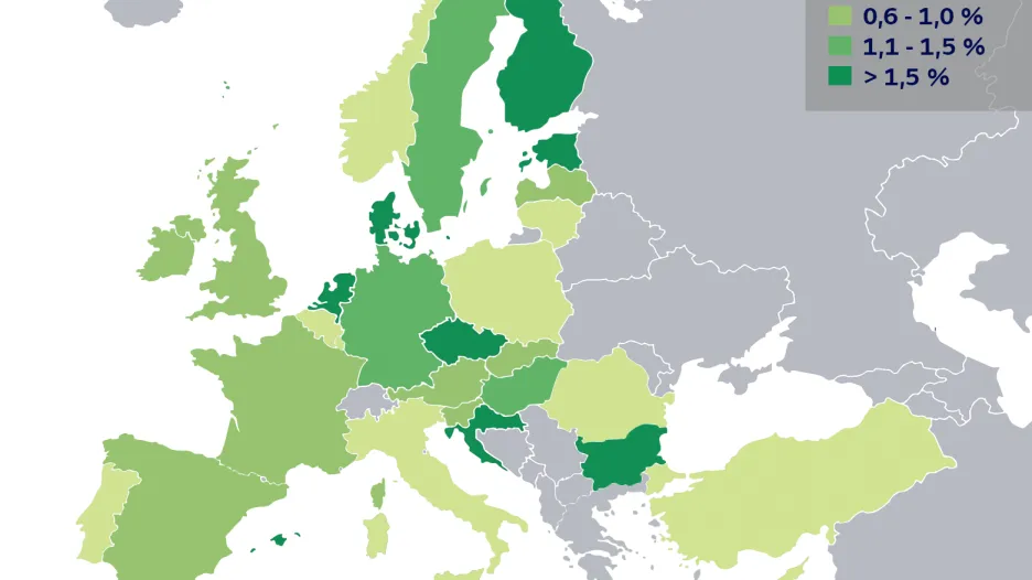 Prevalence užití amfetaminů v posledním roce mezi mladými dospělými