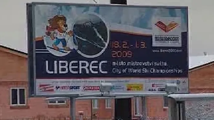 Billboard propagující MS v Liberci