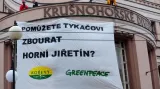 Protest ekologických aktivistů v Teplicích