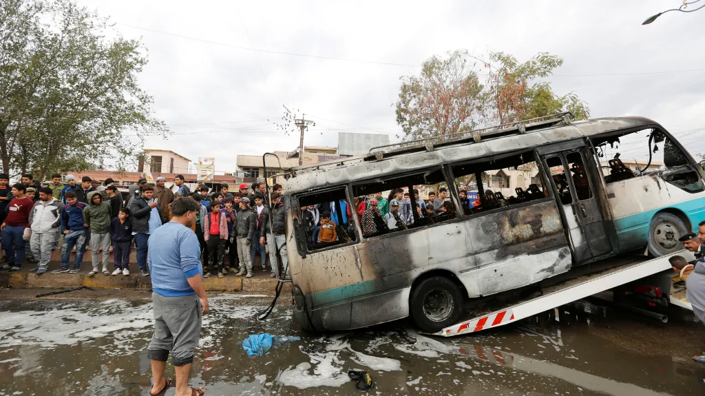 Místo útoku v bagdádské čtvrti Sadr