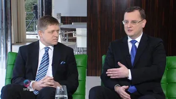 Robert Fico a Petr Nečas