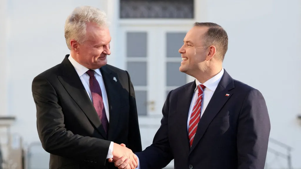 Prezidenti Litvy a Polska Gitanas Nauséda a Karol Nawrocki