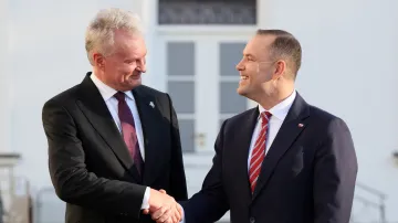 Prezidenti Litvy a Polska Gitanas Nauséda a Karol Nawrocki