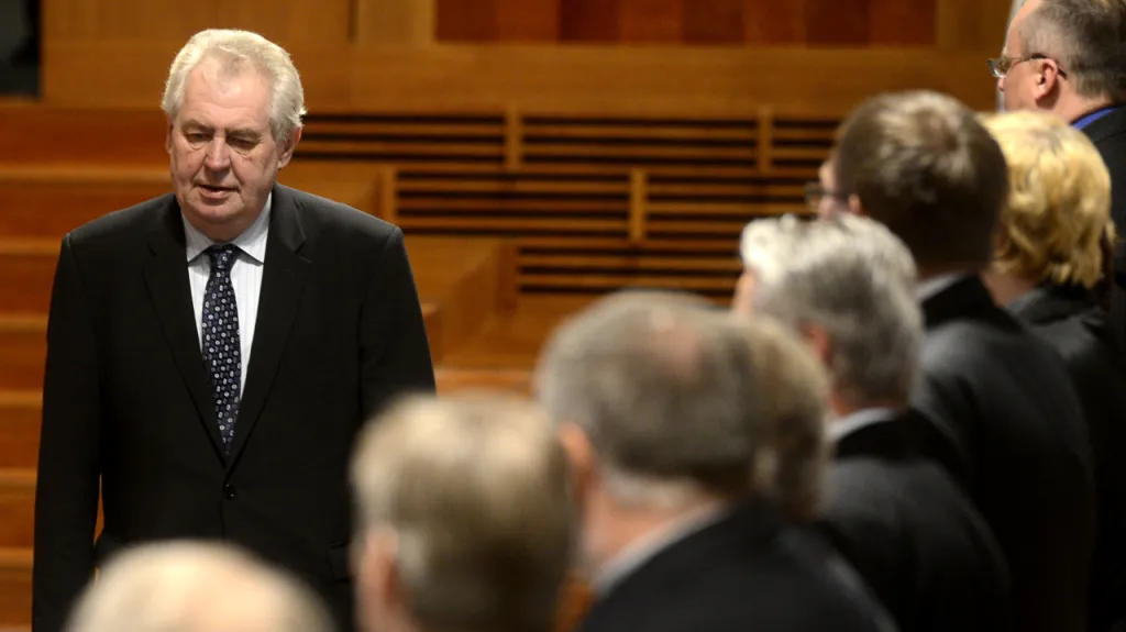 Prezident Miloš Zeman v Senátu