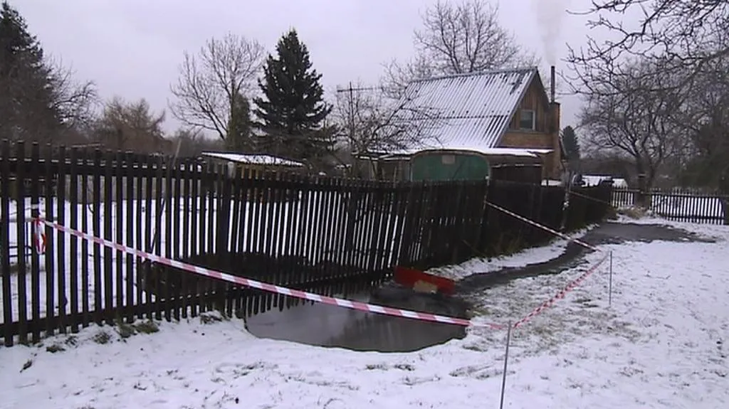 Zasypaná jáma v Horním Jiřetíně