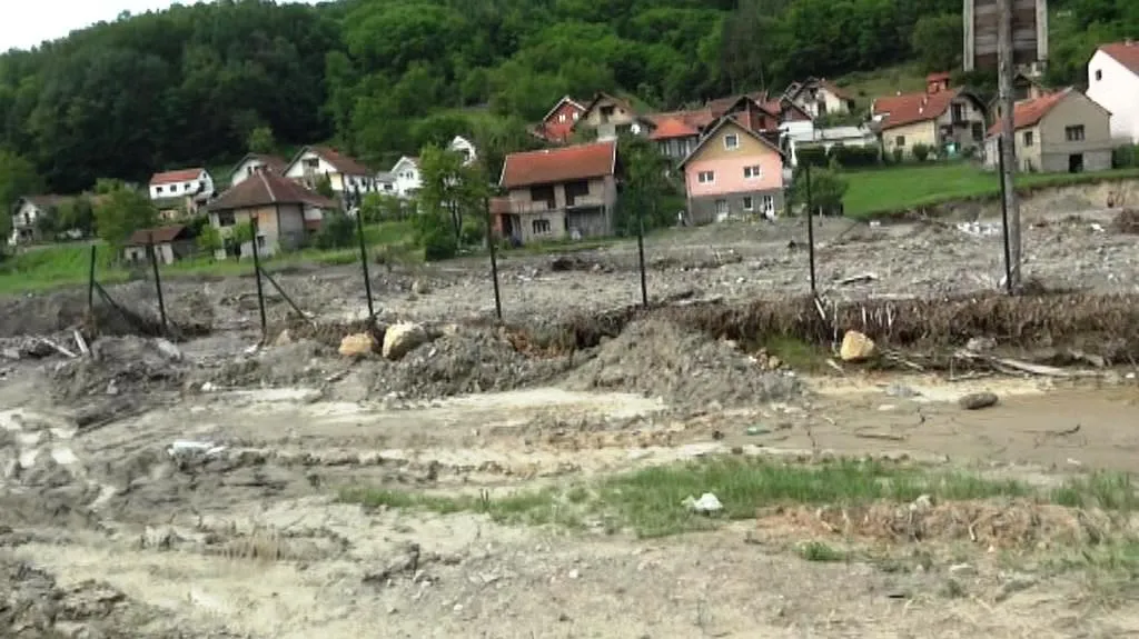 Obec Krupaň po ničivé povodni